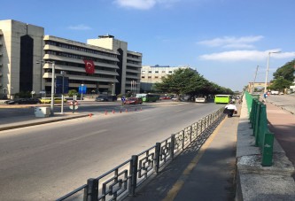 Merkez Bankası önünde tramvay alt yapı çalışması