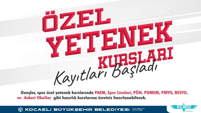 Özel yetenek kursları kayıtları başladı