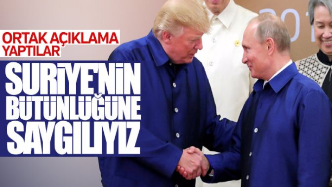 Putin ve Trumptan Suriye için ortak deklarasyon