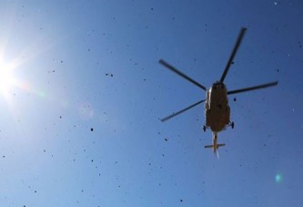 Samsun'da helikopter halk pazarını birbirine kattı