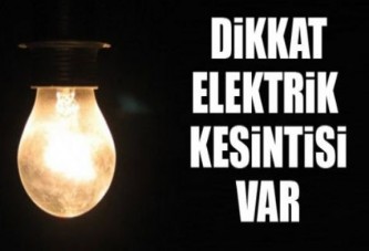 Sedaş planlı elektrik kesintisi