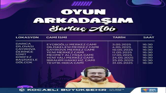 “Sertaç Abi” çocuklara oyun dünyasını anlatacak