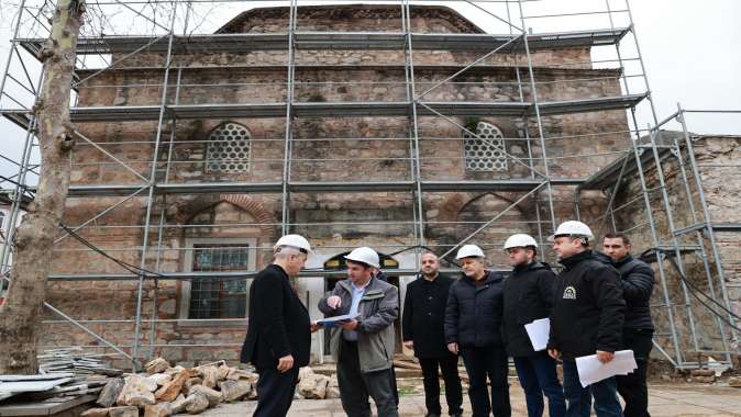 TARİHİ ÇARŞI HAMAMI RESTORASYONUNU YERİNDE İNCELEDİ