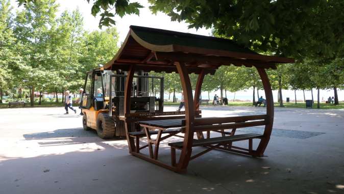 Tavşancıl Sahil Parkı yenilemesinde sona doğru