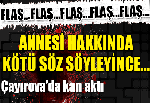 Annesi hakkında konuşan kişiyi bıçakladı!