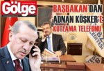 Başbakan’dan Köşker’e kutlama telefonu