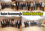 Başkan Karaosmanoğlu tebrikleri kabul ediyor