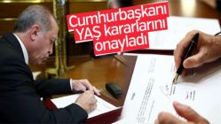Cumhurbaşkanı Erdoğan, YAŞ kararlarını imzaladı