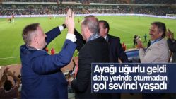 Cumhurbaşkanı Erdoğan'ın gol sevinci