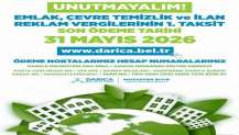 Darıca Belediyesi’nden Emlak vergisi uyarısı: Son gün 31 Mayıs