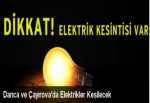 Darıca ve Çayırova'da Elektrikler Kesilecek