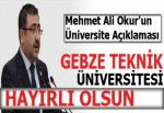 Gebze Teknik Üniversitesi (GETÜ) hayırlı olsun.