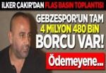 Gebzespor’un kamuya yönelik borçlarında borç faizi, ana parayı geçti.