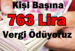 Kişi başına 763 lira vergi ödüyoruz