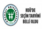 KOÜ’de seçim takvimi belli oldu