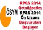 KPSS önlisans ve ortaöğretim başvuruları başladı