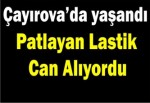 Lastik patladı, 3 yaralı