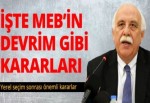 MEB’in devrim gibi kararı