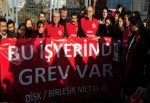 Metal işçisi greve çıktı