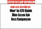 Mısır'da 528 Kişinin Ölüm Cezası İçin İmza Kampanyası