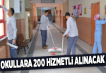 Okullara 200 hizmetli alınacak