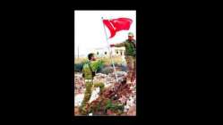 ÖSO, köye Türk bayrağını dikti