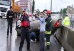 Otomobil takla attı: 1 yaralı