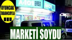 Oyuncak tabancayla marketi soydu