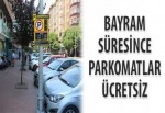 Parkomatlar ücretsiz