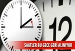 Saatler bu gece geri alınıyor