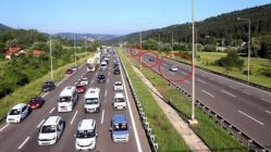 TEM'de yoğun trafik...