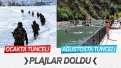 Tunceli'de plajlar doldu