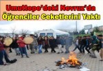 Umuttepe’deki Nevruz’da öğrenciler ceketlerini yaktı