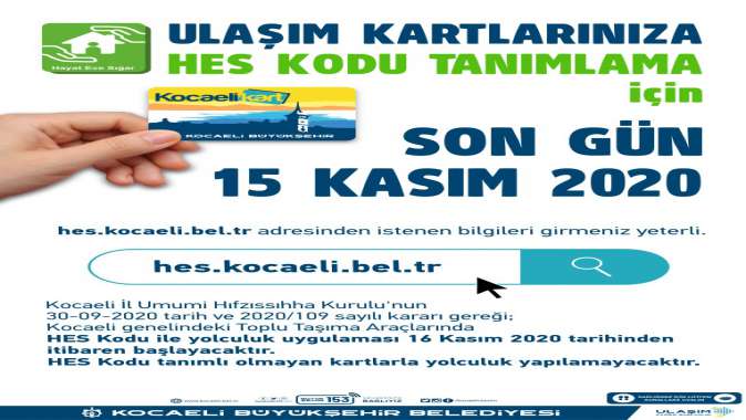 Toplu taşımada HES kodlu binişler başlıyor