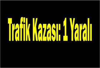 Trafik Kazası: 1 Yaralı