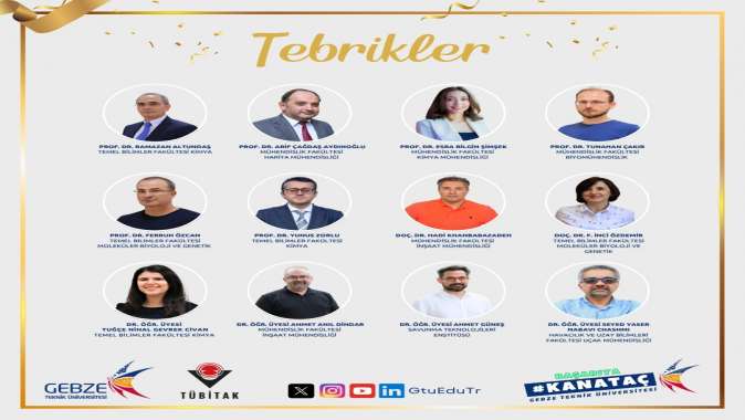 TÜBİTAK 1001'den GTÜ'nün 12 projesine destek