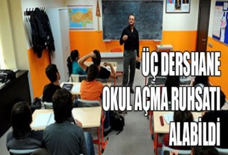 Üç dershane, okul açma ruhsatı alabildi