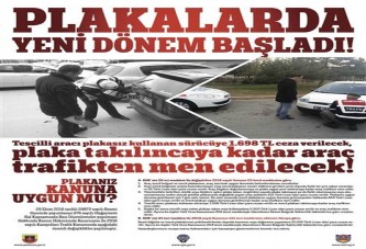 Vatandaşa broşürle "sahte ve ikiz plaka" uyarısı