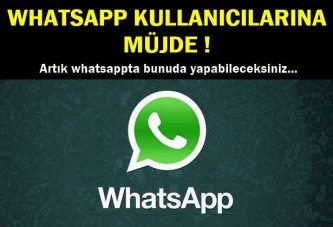 WhatsApp kullanıcılarına....