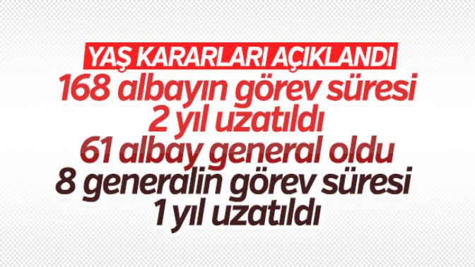 Yaş kararları açıklandı