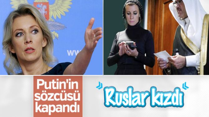 Zaharova başını örttü, Ruslar şov yapma dedi