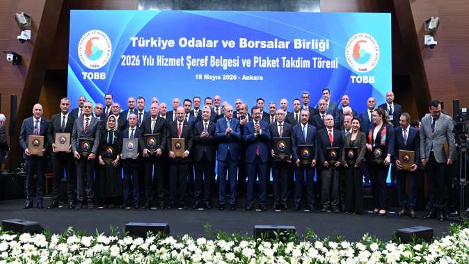 Anlıpak’a TOBB Hizmet Şeref Plaketi