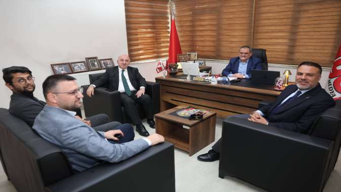Başkan Bıyık ve Şakar'dan gazetemize ziyaret