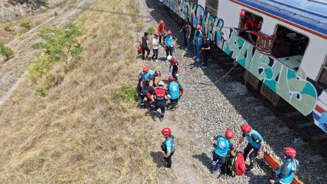 ÇAK-TİM’den başarılı tren kazası tatbikatı