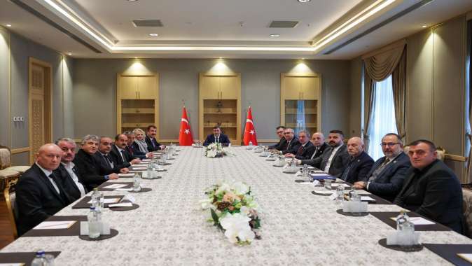 Cumhurbaşkanı Yardımcısı Cevdet Yılmaz, TÜRKYED Heyetini Kabul Etti