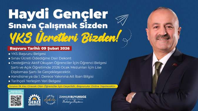 Gebze Belediyesi'nden YKS' ye girecek gençlere destek