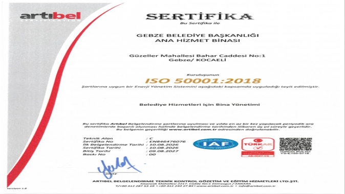 Gebze Belediyesi Uluslararası Standartlarda Gebze Belediyesi Uluslararası Standartlarda